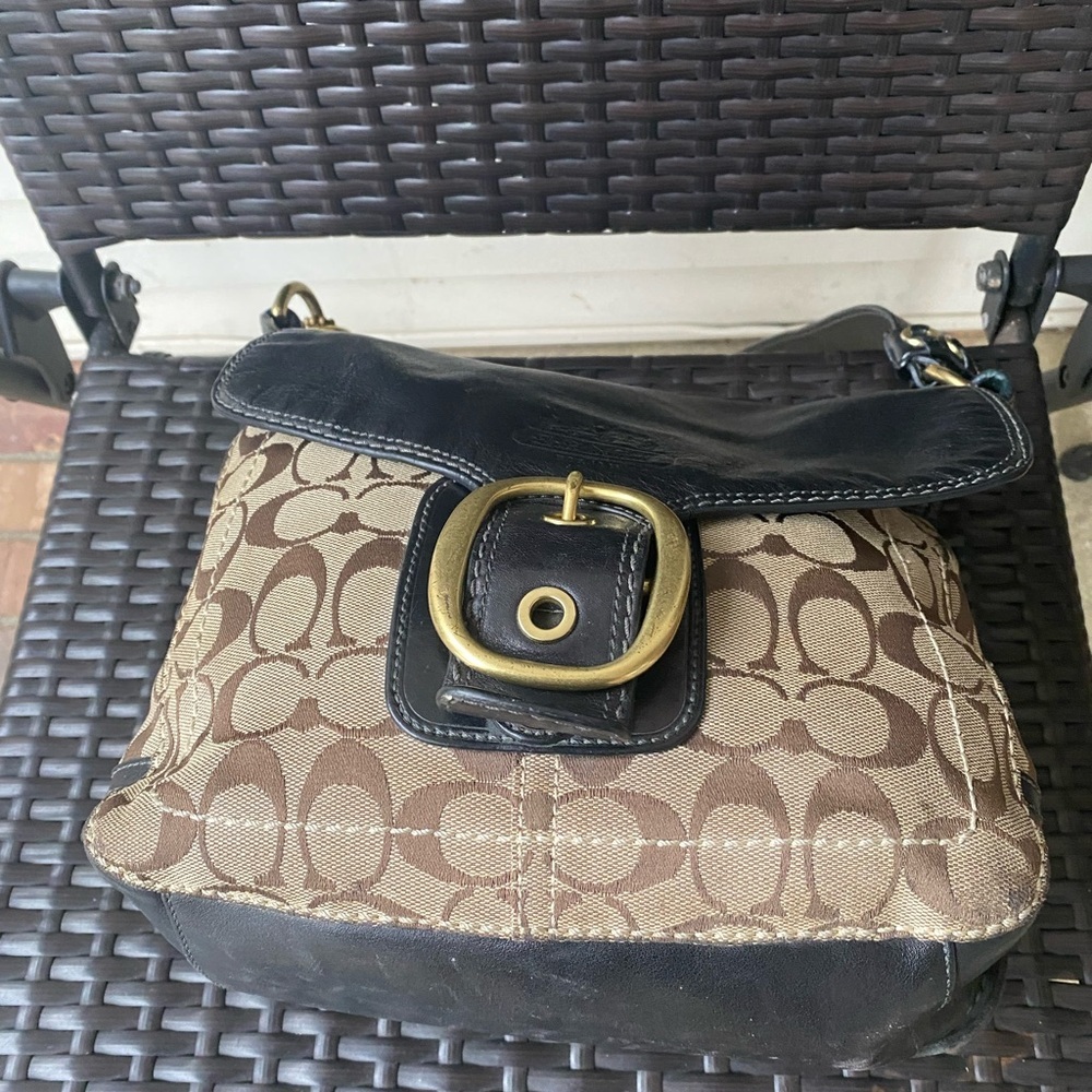 Coach Bleeker Signature Canvas and Leather Shoulder Bag - Picture 10 of 12